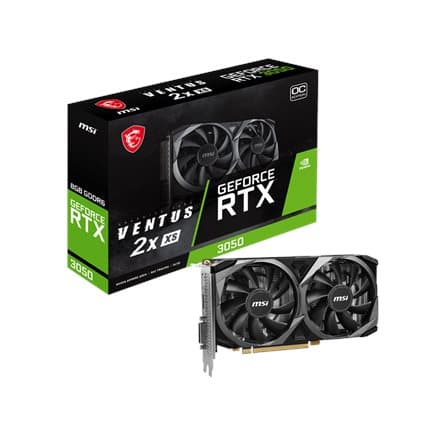 MSI GeForce RTX 3050 VENTUS 2X XS 8 GB OC graphics card Sort