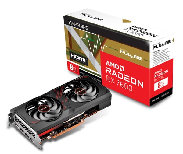SAPPHIRE PULSE AMD RADEON RX 7600 GAMING 8GB / 8GB GDDR6 / PCI-E / HDMI / 3x DP