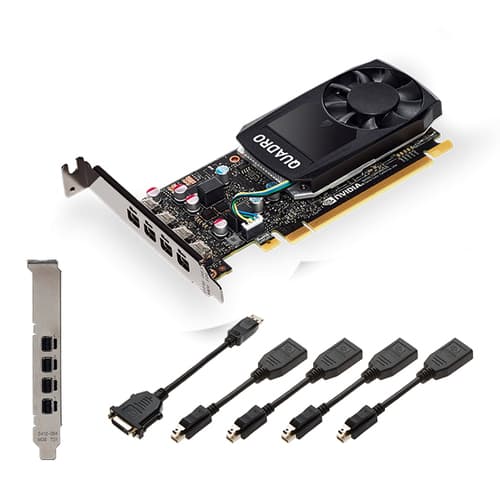 PNY Quadro P1000 V2 DP / 4GB GDDR5 / PCI-E / 4x miniDP 1.4 / Low profile bracket v balení