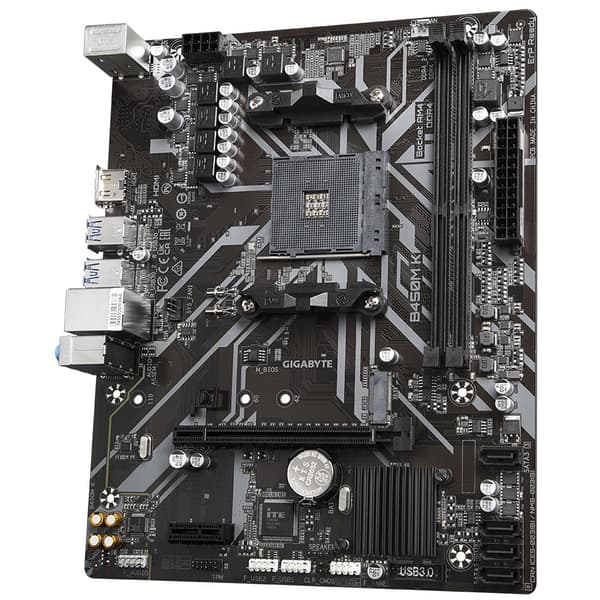 Placa de baza Gigabyte AMD AM4 mATX motherboard withwith LED lighting, DDR4 4400MHz, M.2, SATA 6Gbps and USB 3.1 Gen 2, "B450M K"