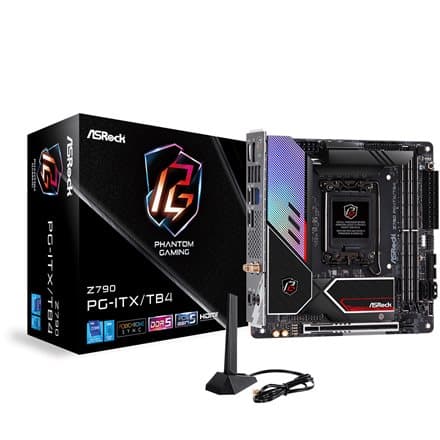 ASRock Z790 PG-ITX/TB4 / Intel Z790 / LGA1700 / 2x DDR5 / 3x M.2 / HDMI / DP / 2x Thunderbolt / WiFi / Mini-ITX