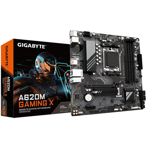 Gigabyte | A620M GAMING XG10 | Processor family AMD | Processor socket AM5 | DDR5 DIMM | Memory slots 4 | Supported hard disk drive interfaces SATA,