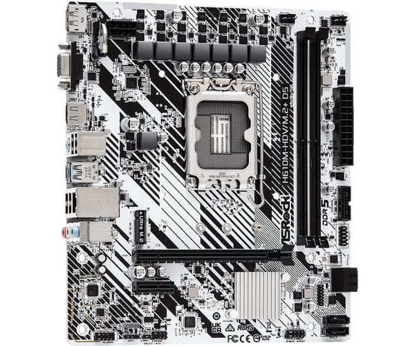 ASRock Mainboard H610M-HDV/M.2+ D5 - Micro ATX - Socket LGA1700 - Intel H610