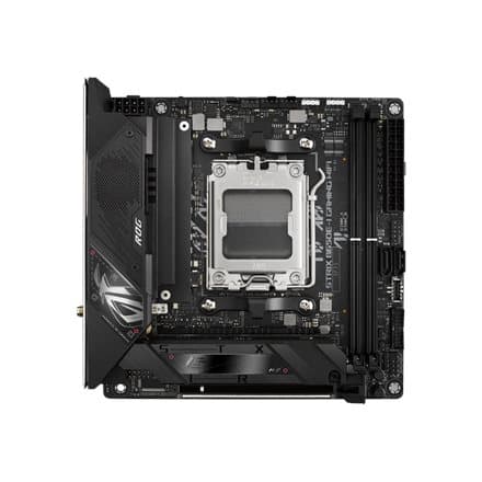 Asus | ROG STRIX B650E-I GAMING WIFI | Processor family AMD | Processor socket AM5 | DDR5 DIMM | Memory slots 2 | Supported hard disk drive interfaces