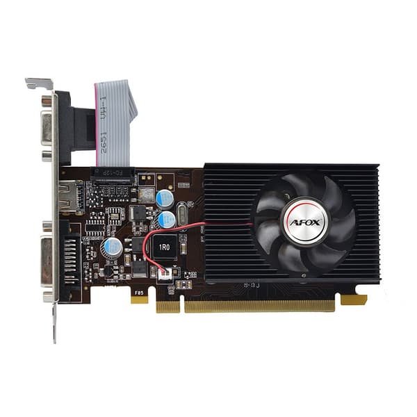 AFOX GEFORCE 210 1GB DDR2 LÅG PROFIL AF210-1024D2LG2-V7 Svart, Metallisk