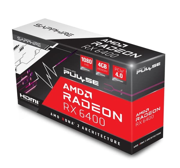 Grafikkort Sapphire Pulse RX 6400 Gaming 4GB GDDR6