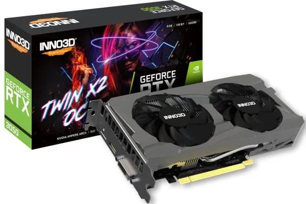 Inno3D GeForce RTX 3050 TWIN X2 OC - Grafikkort - 8 GB GDDR6