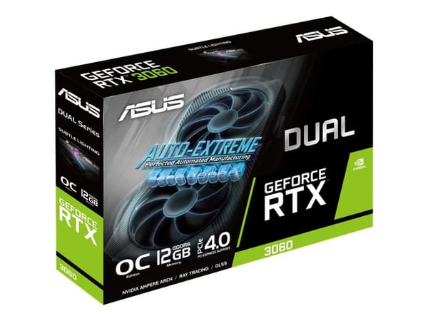 ASUS DUAL-RTX3060-O12G-V2 12GB OC Edition Svart