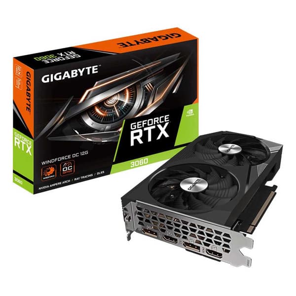 Gigabyte Grafikkort Rtx 3060 Windforce Oc 2.0 12gb Gddr6 Silver