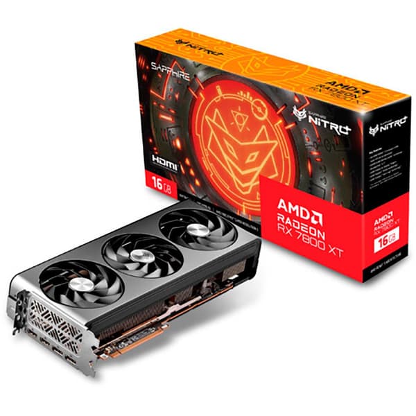 Sapphire Grafikkort Pulse Radeon Rx 7800 Xt Oc 16gb Gddr6 Silver