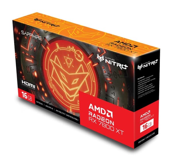 SAPPHIRE Radeon RX 7800 XT NITRO+ GAMING OC 16GB GDDR6 grafikkort