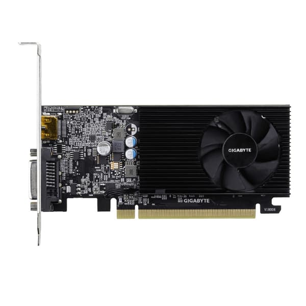 Gigabyte GV-N1030D4-2GL näytönohjain NVIDIA GeForce GT 1030 2 Gt GDDR4 musta