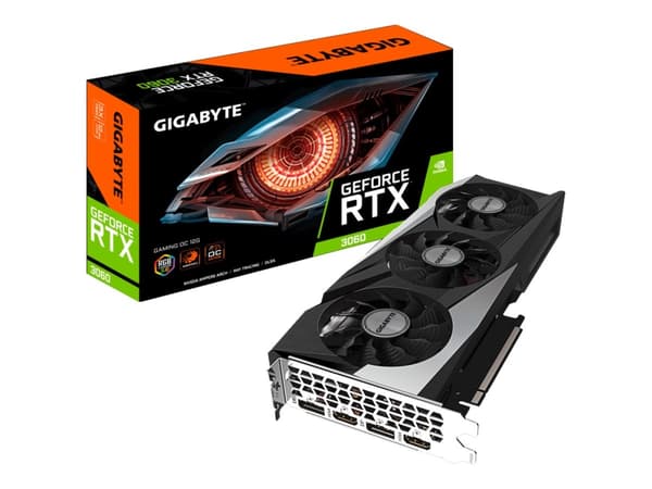 Gigabyte GeForce RTX 3060 GAMING OC 12G - Grafikkort - GF RTX 3060 - 12 GB GDDR6 - PCIe 4.0 x16 - 2 x HDMI, 2 x DisplayPort - LHR