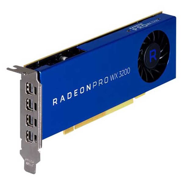 Amd Grafikkort Radeon Pro Wx 3200 4gb Gddr5 Blå Blå, Rostfritt stål