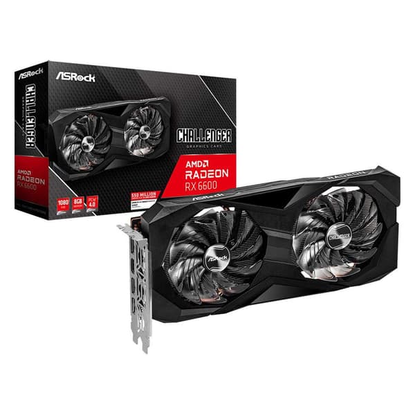 Asrock Grafikkort Rx 6600 Challenger 8gb Gddr6 Søvfarvet