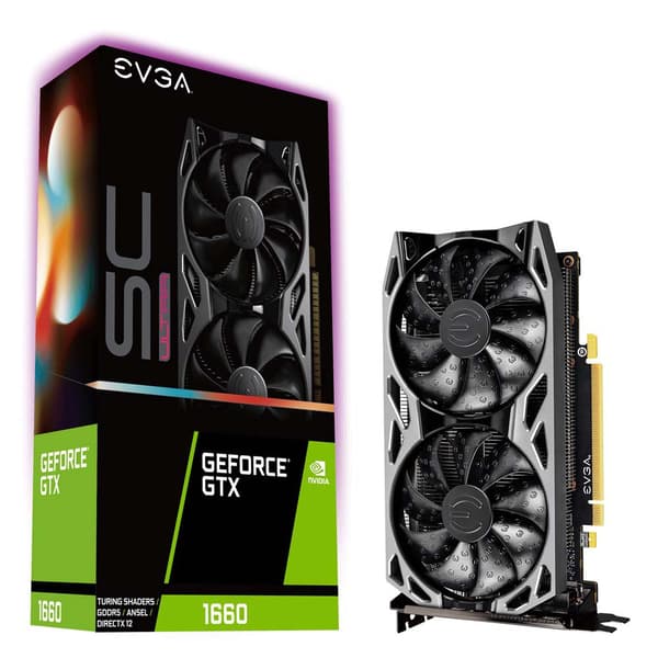 Evga Grafikkort Gtx 1660 Sc Ultra 6gb Gddr5 Søvfarvet