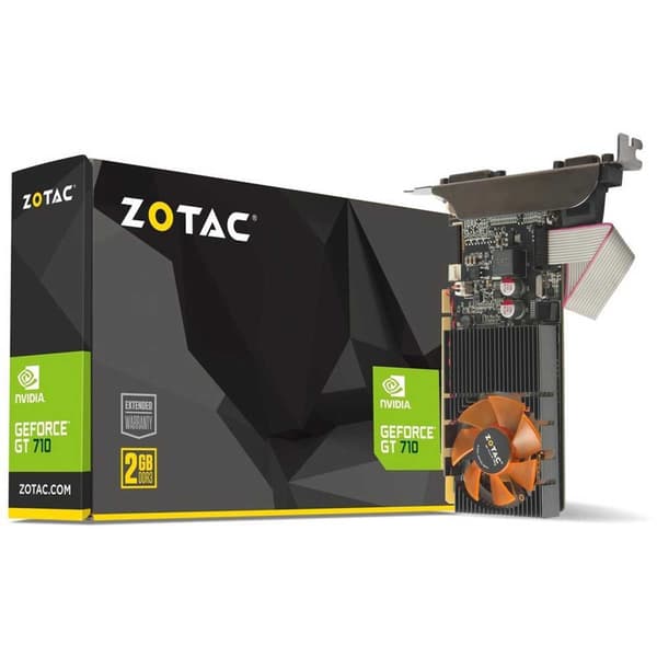 Zotac Grafikkort Gt710 2gb Ddr3 Silver