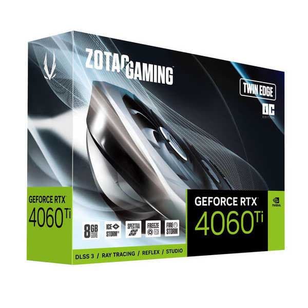 Zotac Grafikkort Rtx 4060 Ti Twin Edge Oc 8gb Gddr6 Silver