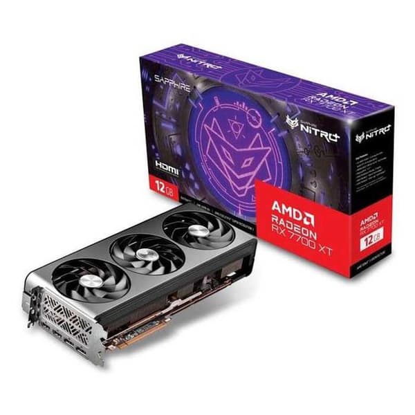 Sapphire Grafikkort Rx 7700 Xt Gaming Oc X3 12gb Gddr6 Silver Multifärg