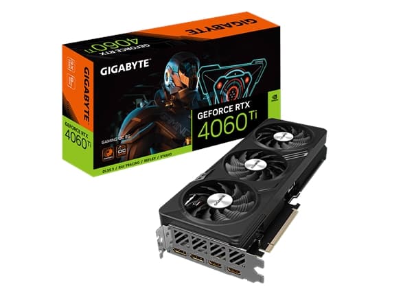 Gigabyte GeForce RTX 4060 Ti GAMING OC 8G - Grafikkort - GeForce RTX 4060 Ti - 8 GB GDDR6 - PCIe 4.0 - 2 x DisplayPort, 2 x HDMI