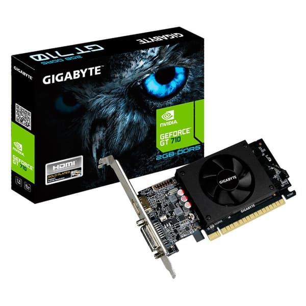 Gigabyte Näytönohjain Geforce Gt 710 2gb Gddr5 Musta musta