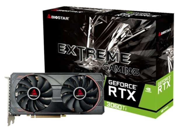 Kart over Biostar GeForce RTX 3060 Ti 8GB GDDR6X (N3606TM82) - LHR