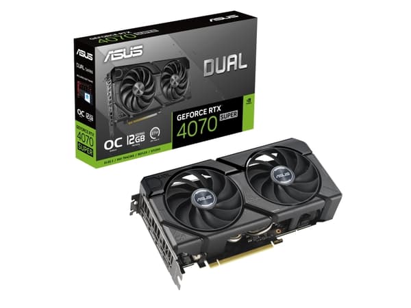 ASUS Dual GeForce RTX 4070 SUPER EVO 12GB - OC Edition - grafikkort - GeForce RTX 4070 Super - 12 GB GDDR6X - PCIe 4.0 - 3 x DisplayPort, HDMI