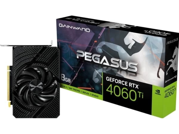 Gainward GeForce RTX 4060 Ti Pegasus 8GB - Grafikkortti - GeForce RTX 4060 Ti - 8 GB GDDR6 - PCIe 4.0 - HDMI, 3 x DisplayPort