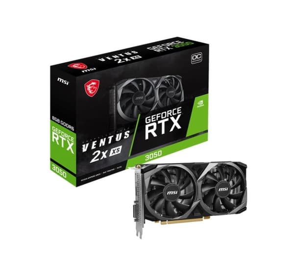 Grafikkort MSI Nvidia Geforce rtx 3050 (8 gb, gddr6, 128 bit, pcie 4.0 8x, dual slot fansink, 1xdvi-d, 1xhdmi)