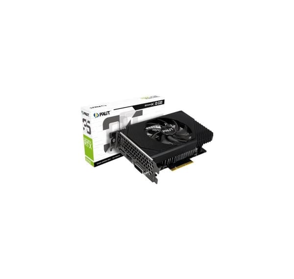 Näytönohjain PALIT NVIDIA GeForce RTX 3050 (8 Gt, GDDR6, 128 bittiä, PCIE 4.0 16x, GPU 1552 MHz, Dual Slot Fansink, 1xDVI-D) musta
