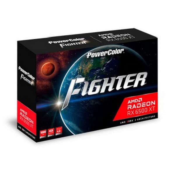 Powercolor Näytönohjain Radeon Rx 6500xt Fighter 4gb Gddr6 Musta