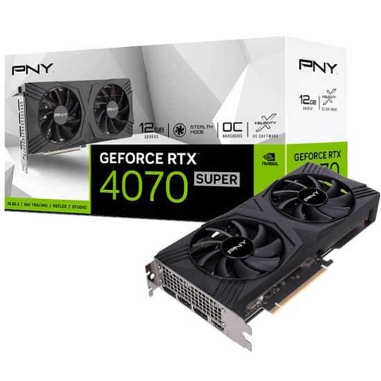 Pny Näytönohjain Rtx 4070 Super Verto Overclocked Dual Fan Dlss 3 12gb Gddr6x