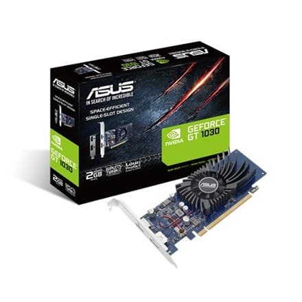 Asus | GT1030-2G-BRK | NVIDIA GeForce GT 1030 | 2 GB Svart, Blå