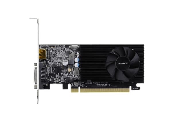 Gigabyte GV-N1030D4-2GL, GeForce GT 1030, 2 GB, GDDR4, 64 bit, 4096 x 2160 piksler, PCI Express x16 3.0