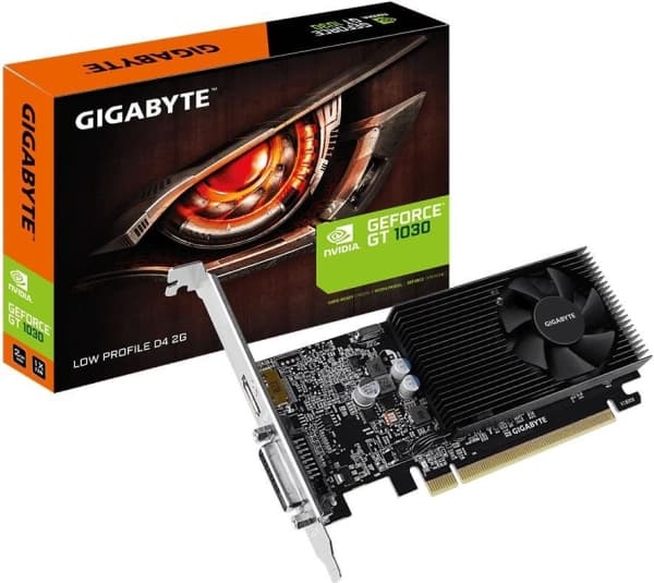 Gigabyte GV-N1030D4-2GL, GeForce GT 1030, 2 GB, GDDR4, 64 bit, 4096 x 2160 piksler, PCI Express x16 3.0