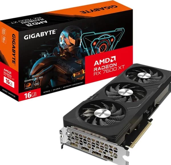 Gigabyte Radeon RX 7600XT Gaming OC - 12GB GDDR6 2x HDMI DP - Grafikkort - 12 288 MB - Chipset: