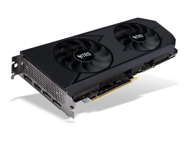 Acer Nitro Radeon RX 7600 XT OC - OC Edition - grafikkort - Radeon RX 7600 XT - 16 GB GDDR6 - PCIe 4.0 x8 - HDMI, 3 x DisplayPort - svart Svart