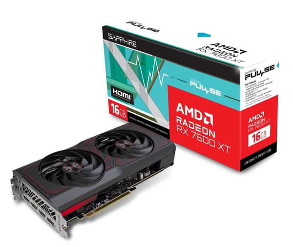 Graafinen kartta SAPPHIRE Radeon RX 7600 XT PULSE Gaming OC 16GB