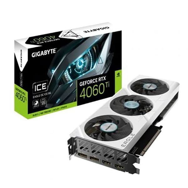 Gigabyte Geforce Rtx 4060 Ti Eagle Oc Ice 8gb Gddr6 Grafikkort Vit