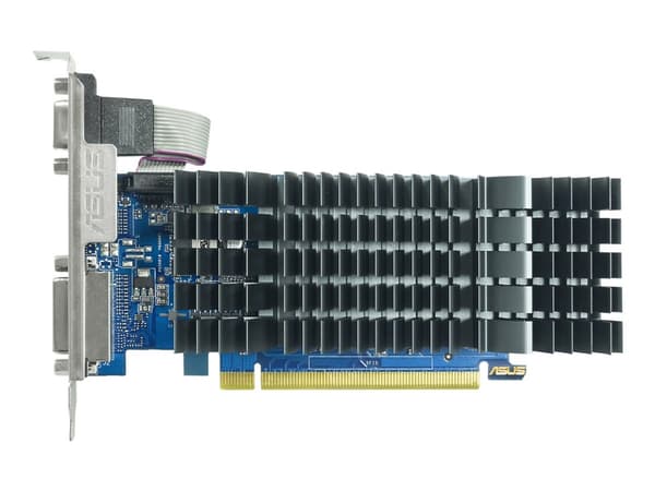 ASUS GeForce GT 710 EVO - Grafikkort - GF GT 710 - 2 GB DDR3 - PCIe 2.0 lav profil - DVI, HDMI, D-Sub - uten vifte Sort, Blå