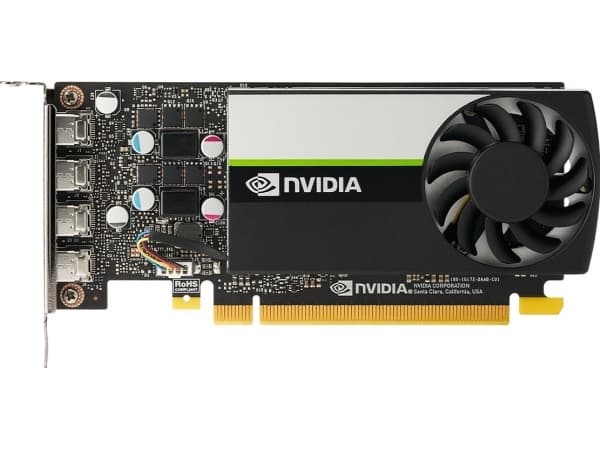 NVIDIA T1000 - Grafikkort - T1000 - 4 GB GDDR6 - PCIe 3.0 x16 lavprofil - 4 x Mini DisplayPort