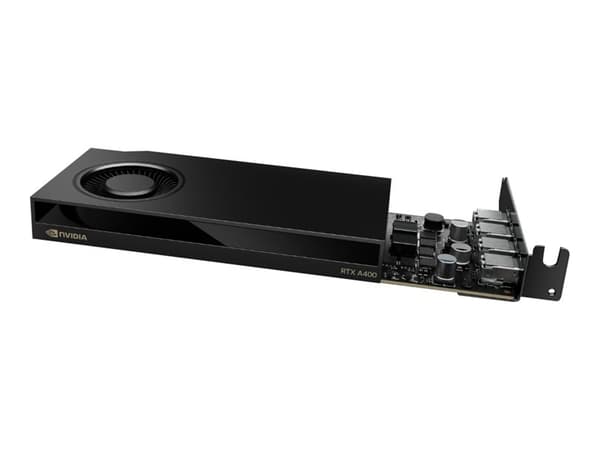 NVIDIA RTX A400 - grafikkort - RTX A400 - 4 GB GDDR6 - PCIe 4.0 x8 lavprofil - 4 x Mini DisplayPort