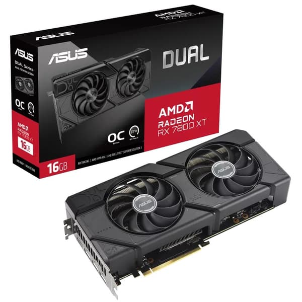 ASUS Dual -RX7800XT-O16G AMD Radeon RX 7800 XT 16GB GDDR6