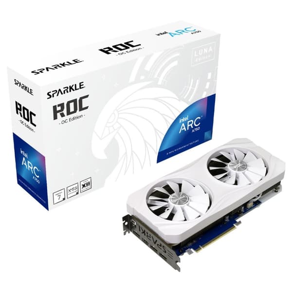 grafikkort SPARKLE Intel ARC A750 ROC Luna OC Vit