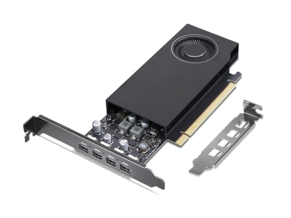 NVIDIA RTX A1000 - Näytönohjain - RTX A1000 - 8 GB GDDR6 - PCIe 4.0 x8 - 4 x Mini DisplayPort - 4 x Mini DisplayPort