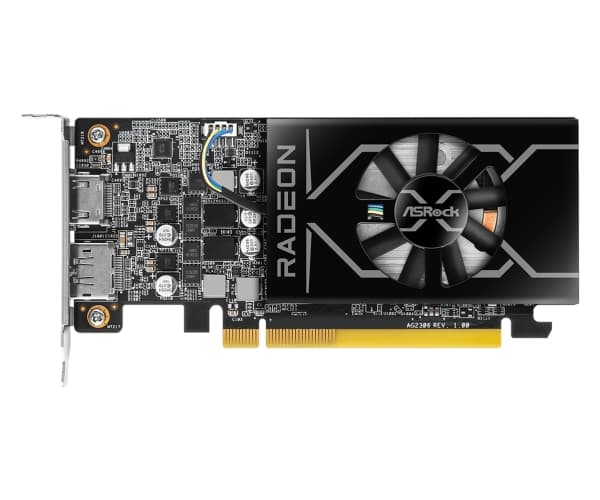 ASRock Radeon RX 6400 Low Profile 4GB GDDR6 grafikkort (RX6400 LP 4G)