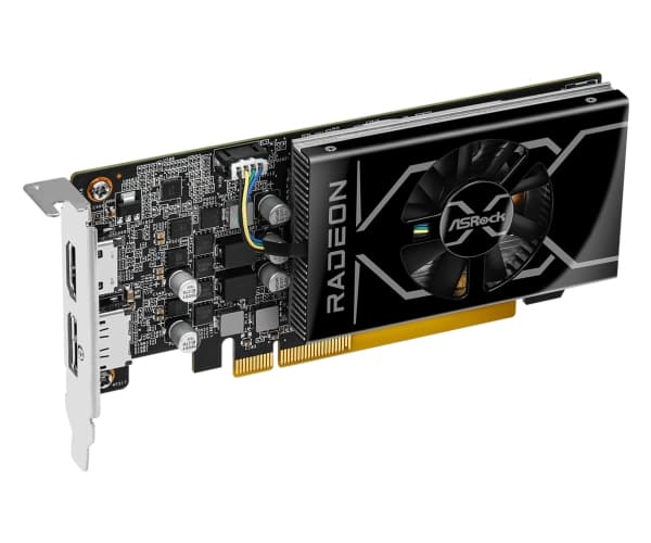 ASRock Radeon RX 6400 Low Profile 4GB GDDR6 grafikkort (RX6400 LP 4G)