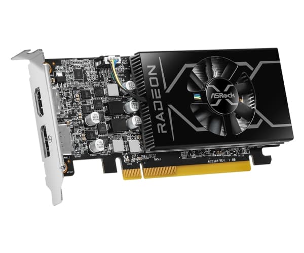 ASRock Radeon RX 6400 Low Profile 4GB GDDR6 grafikkort (RX6400 LP 4G)