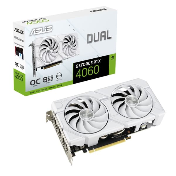 Grafikkort Asus 90YV0JCB-M0NA00 Geforce RTX 4060 8 GB GDDR6 Vit
