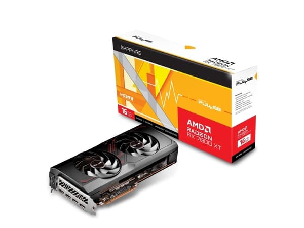 Sapphire Pulse Radeon RX 7800 XT - Näytönohjain - Radeon RX 7800 XT - 16 GB GDDR6 - PCIe 4.0 x16 - 2 x HDMI, 2 x DisplayPort